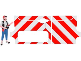 Red/White RA2 10cm Opel Combo Life L1 2021- rear side doors