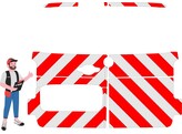 Red/White RA2 10cm Peugeot Expert 2016- Rear side