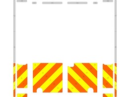 Striping VW T5 Box Body Half chevrons geel/oranje RK Kuurne 1-UBF-348