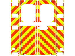 Striping Mercedes Sprinter Kast Chevrons Oranje/Ge