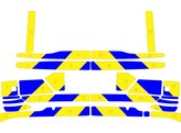 Striping Volvo V60 Cross Country 2018- Chevrons Blue/Yellow 15cm