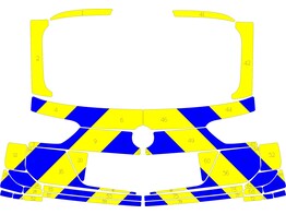 Striping VW Tiguan Allspace 2018 - Chevrons T11500 Blau/Gelb 15 cm