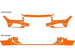 Arisco Sto stangen Volvo V90 Cross Country 2021- Avery Prismatic Orange  round button blast