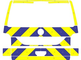 Striping VW T6 Chevrons gelb/blau 15cm