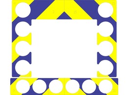 Striping set Zeefdruk Bleu/Jaune 15cm classe III pour Arrow6.DBA
