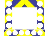 Striping set Zeefdruk Blauw/Fluogeel 15cm  klasse III voor Arrow6.DBA