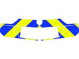 SStriping VW Tiguan Allspace 2020 Half Chevrons gelb/blau 15cm