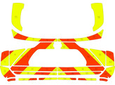 Striping Toyota Highlander MUG Chevrons Orange/Yellow 15 cm Saint-Luc