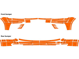 Arisco Sto stangen VW Caddy Van 2003-2021 Avery Prismatic T7514 Orange RPS   FPS