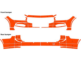 Arisco Sto stangen Volvo V90 2018- T11514 Orange  facelift front   rear bumper  FEDPOL