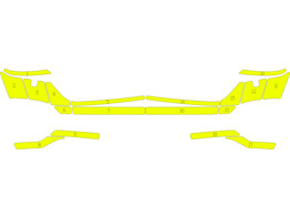 Striping VW T6.1 FedPol Niveau C voorbumper T11513 geel met buttonblast