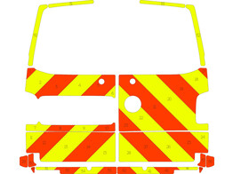 Striping VW T6 Chevrons gelb/orange 15cm mit Scheibenwischern