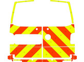 Striping VW T6 Chevrons yellow/orange 15cm doors with wipers