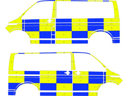 Striping VW T6.1 Battenburg T11500 Blau/Yellow/White Hekla