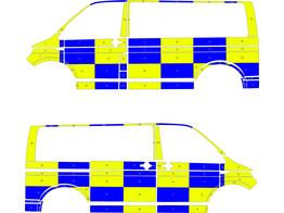 Striping VW T6 Battenburg T11500 Blau/Yellow/White Hekla