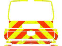 Striping VW Caddy 2021 - Chevrons T11500 Orange / Gelb 15 cm