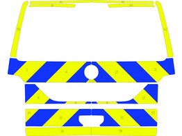 Striping VW T6 Chevrons gelb/blau 15cm PZ Schoten