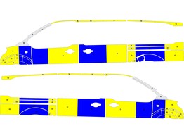 Striping Opel Vivaro 2019- FedPol Niveau B Half Ba