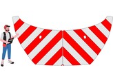 Rouge/Blanc RA2 10cm Ford Transit Custom - capot