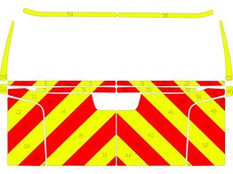 Striping Isuzu D-Max 2022 - Chevrons T11500 Rot/Gelb 10 cm
