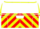 Striping Isuzu D-Max 2022 - Chevrons T11500 Red/Yellow 10 cm