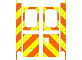 Striping Mercedes Sprinter 2020 Caisse Dulmer Dinaphi chevrons oranje/geel 20cm