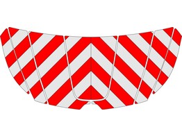 Red/White RA2 10cm Renault Trafic 2022 H1 - Hood