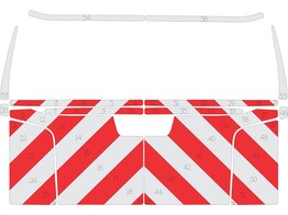 Red/White RA2 10cm Isuzu D-Max 2022 rear side without windows