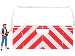 Red/White RA2 10cm Isuzu D-Max 2022 rear side without windows
