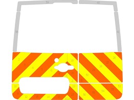 Striping Renault Kangoo 2015 - Half hevrons 10cm NDLZ V8000 Orange/gelb/wei 