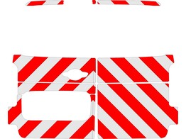 Red/White RA2 10cm Peugeot Expert 2016- Rear side