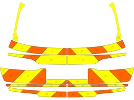 Striping Audi Q7 2023- Chevrons Oranje/Gelb 15 cm