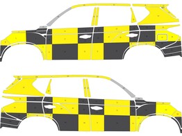 Striping Ssangyong Rexton 2022- Traffic officer Kit Geel/zwart