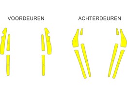 Striping Ford Explorer 2022 - Bespoke panels for doors and trunk lid  T11513 Yellow