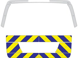 Striping Mercedes Vito H1 Chevrons gelb/blau 15cm