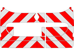 Red/White RA2 10cm Renault Kangoo L1H1 - Rear doors under windows