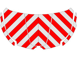 Red/White RA2 10cm Renault Kangoo - Hood