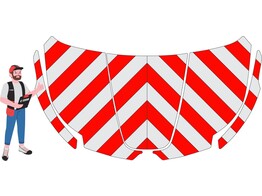 Red/White RA2 10cm Renault Kangoo - Motorhaube