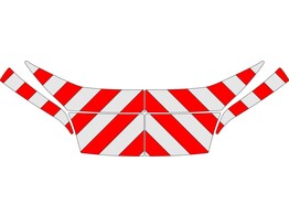 Red/White RA2 10cm Peugeot Boxer 2014- Hood