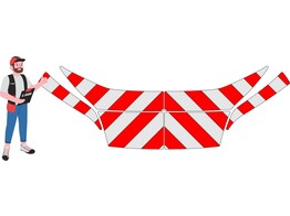 Red/White RA2 10cm Peugeot Boxer 2014- Hood