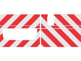 Red/White RA2 10cm Peugeot Boxer H2 2014- rear side