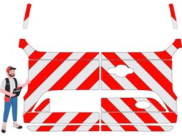 Rood/Wit RA2 10cm Ford Transit Custom - achterdeuren