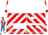 Red/White RA2 10cm Ford Transit Custom - rear doors