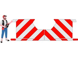 Red/White RA2 10cm Toyota Hilux - Rear side
