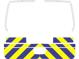 Chevronpatroon Koffer Politie klasse 3 geel/blauw