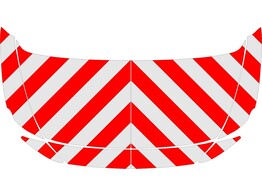 Rood/Wit RA2 10cm Fiat Doblo - Motorkap