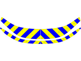 Striping VW T7 Multivan - Half Chevrons capot T11500 gelb/blau 10cm