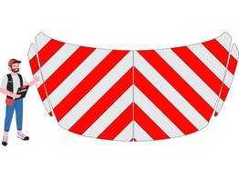 Rood/Wit RA2 10cm Mercedes Citan - Motorkap