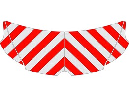 Rood/Wit RA2 10cm Renault Master 2020- motorkap