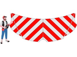 Rood/Wit RA2 10cm Renault Master 2020- motorkap